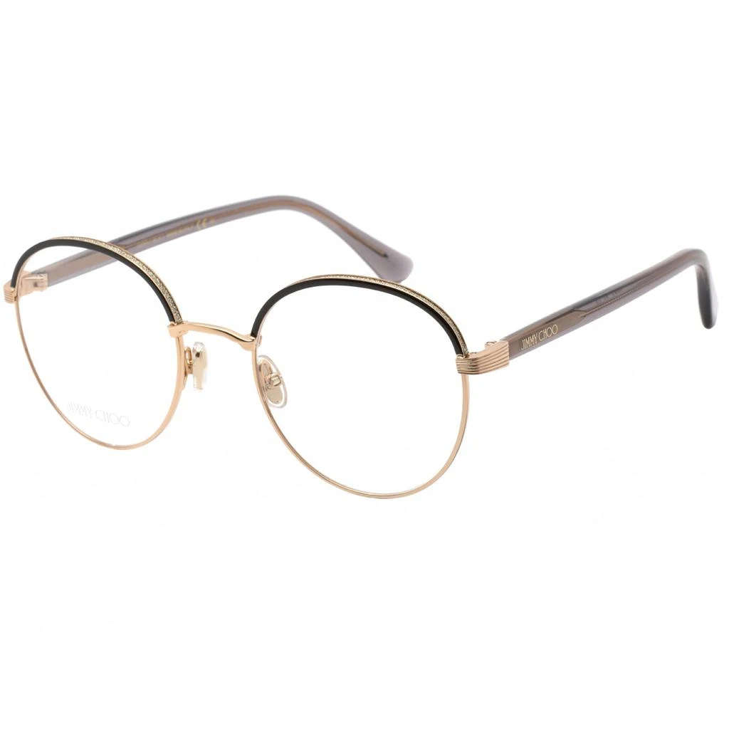 商品Jimmy Choo|Jimmy Choo Women's Eyeglasses - Clear Lens Gold Metal Round Frame | JC 267/G 0J5G 00,价格¥509,第1张图片