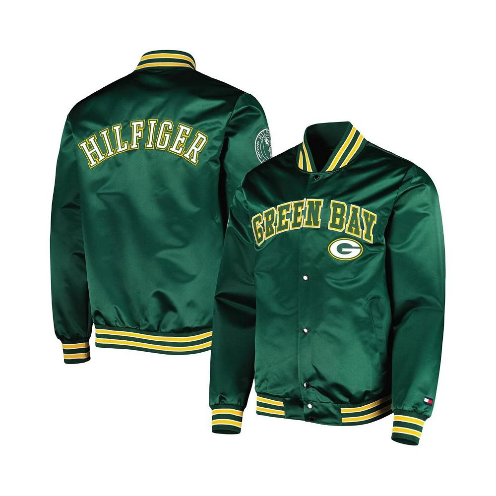 商品Tommy Hilfiger|Men's Green Green Bay Packers Elliot Varsity Full-Snap Jacket,价格¥772,第1张图片