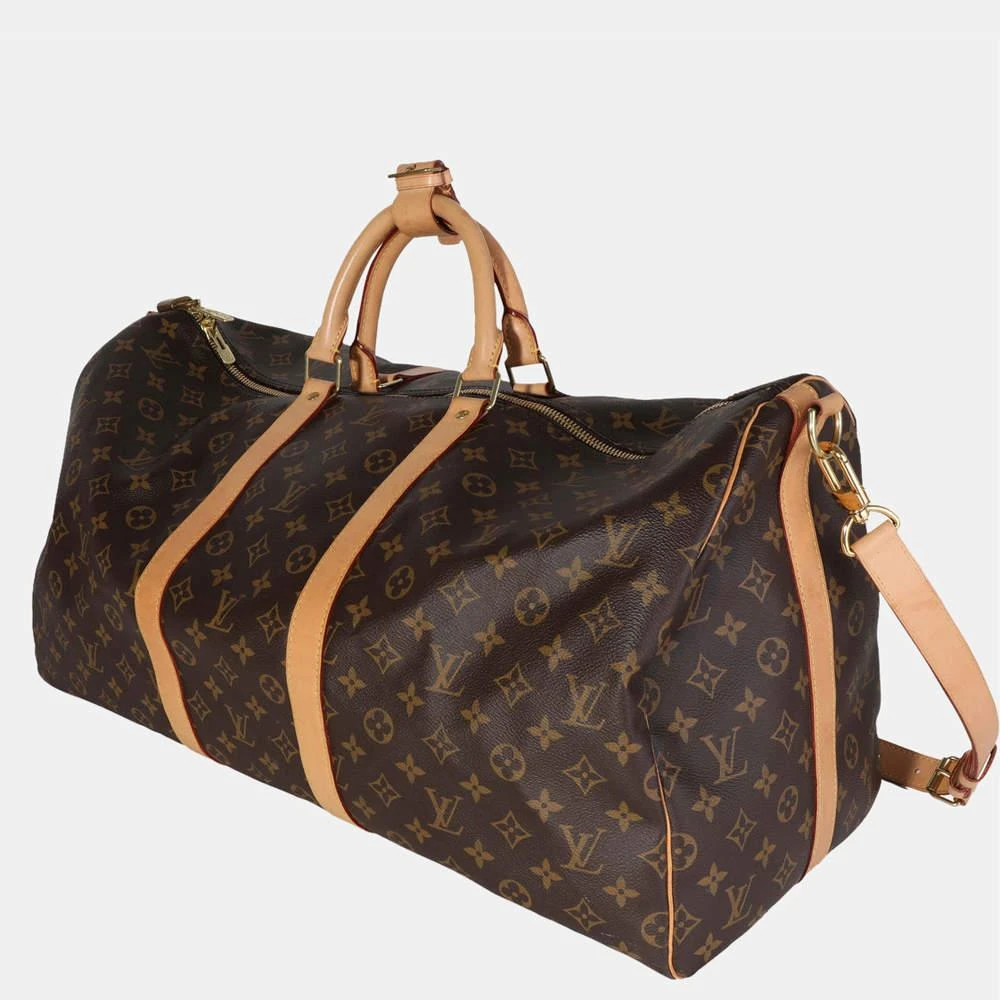 商品[二手商品] Louis Vuitton|Louis Vuitton Brown Monogram Canvas Keepall Bandouliere 55 Duffel Bag,价格¥17297,第2张图片详细描述