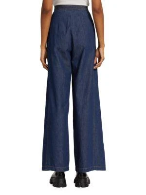 商品ROSETTA GETTY|Apron Denim Wide-Leg Wrap Pants,价格¥3044,第2张图片详细描述