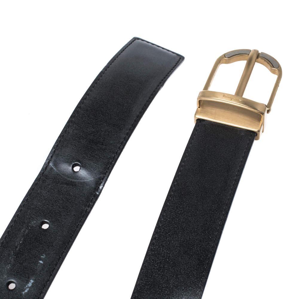 商品[二手商品] Salvatore Ferragamo|Salvatore Ferragamo Black Leather Buckle Belt 120CM,价格¥1025,第6张图片详细描述