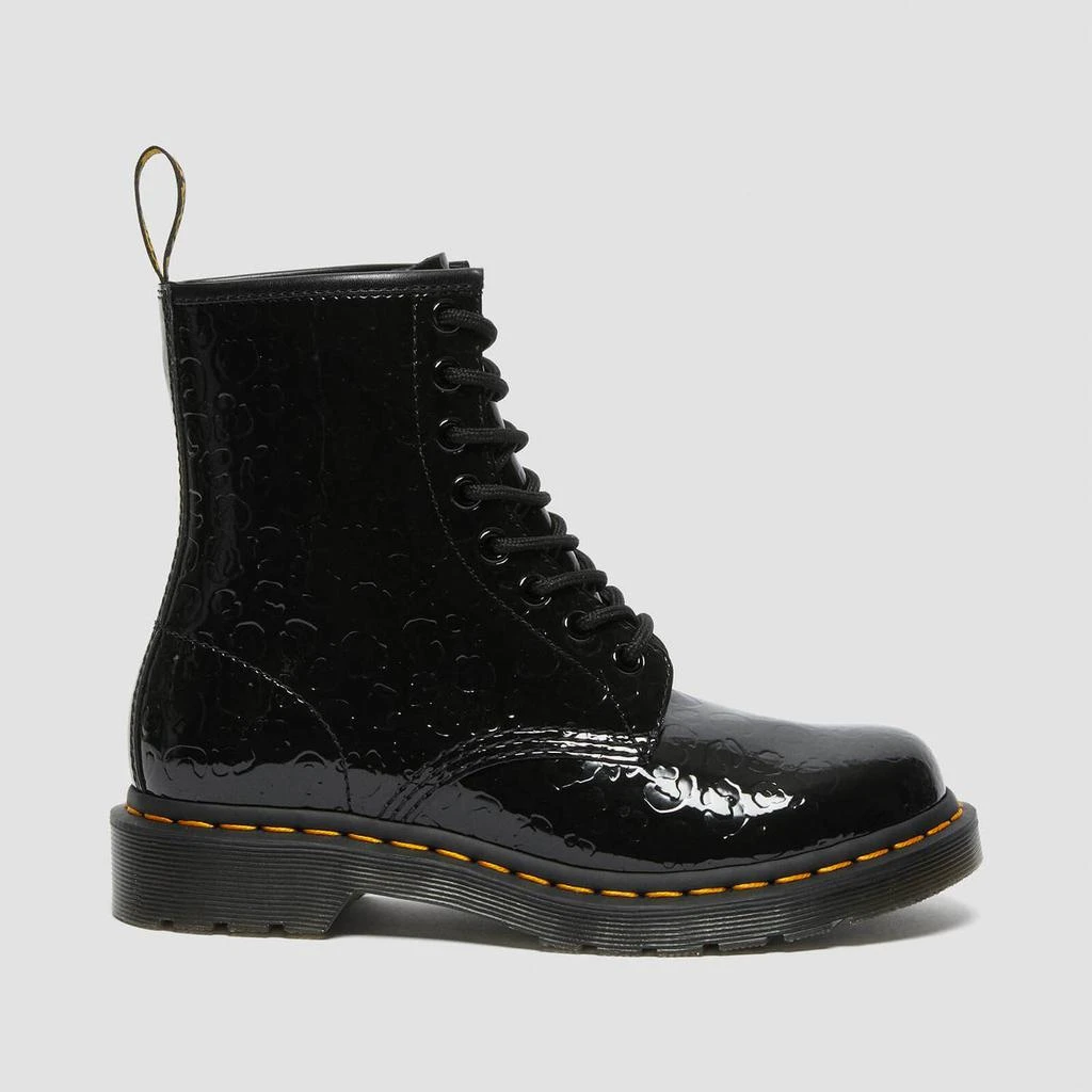 商品Dr. Martens|DR. MARTENS WOMEN'S 1460 PATENT LAMPER 8-EYE BOOTS - BLACK LEOPARD,价格¥903,第1张图片