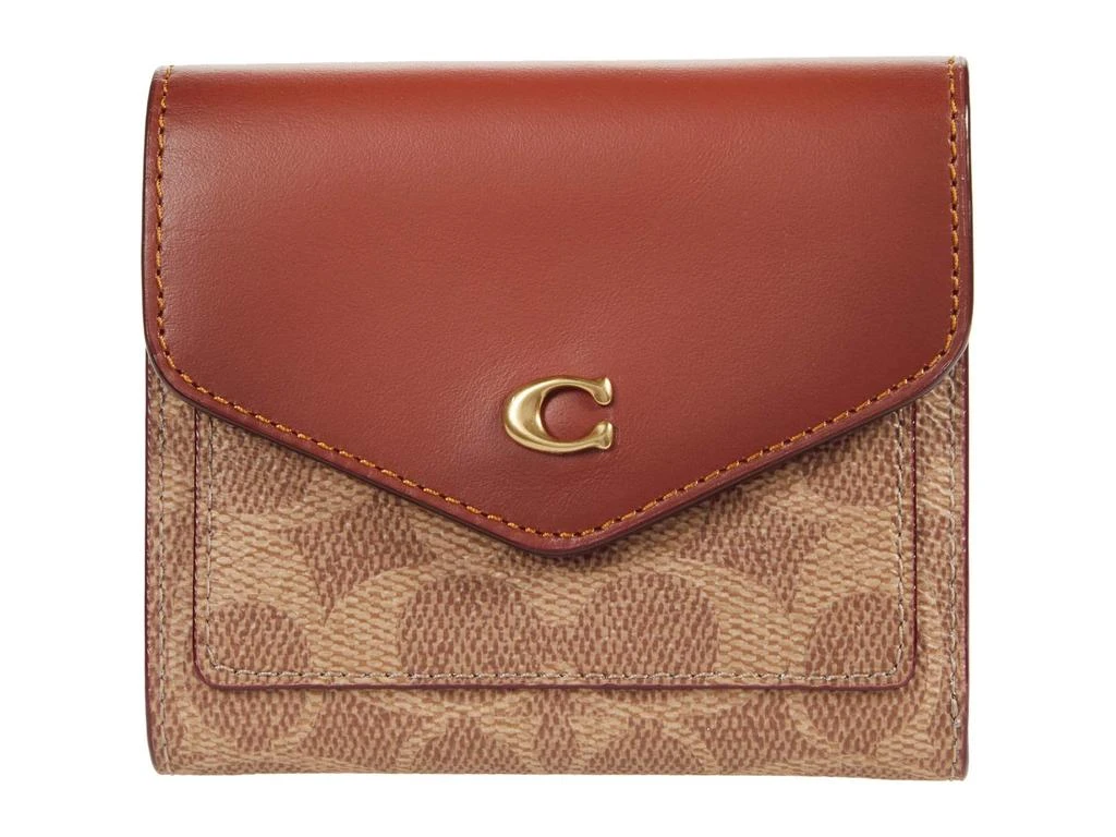 商品Coach|Color-Block Coated Canvas Signature Wyn Small Wallet,价格¥701,第1张图片