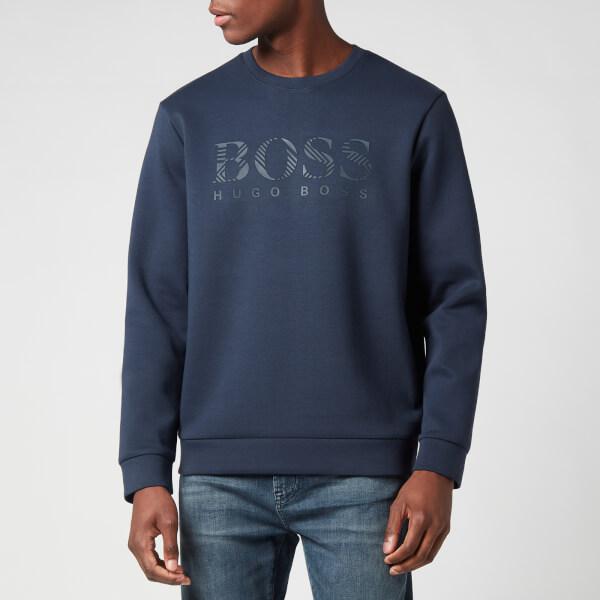 BOSS Green Men's Salbo Iconic Crewneck Sweatshirt - Navy商品第1张图片规格展示