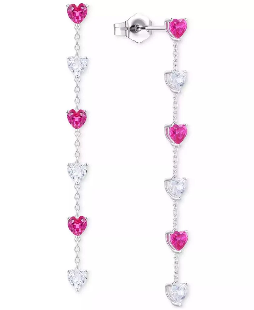 Lab Created Ruby (5-1/2 ct. t.w.) & White Sapphire (5-1/2 ct. t.w.) Heart Necklace, Bracelet & Earrings in Sterling Silver 商品