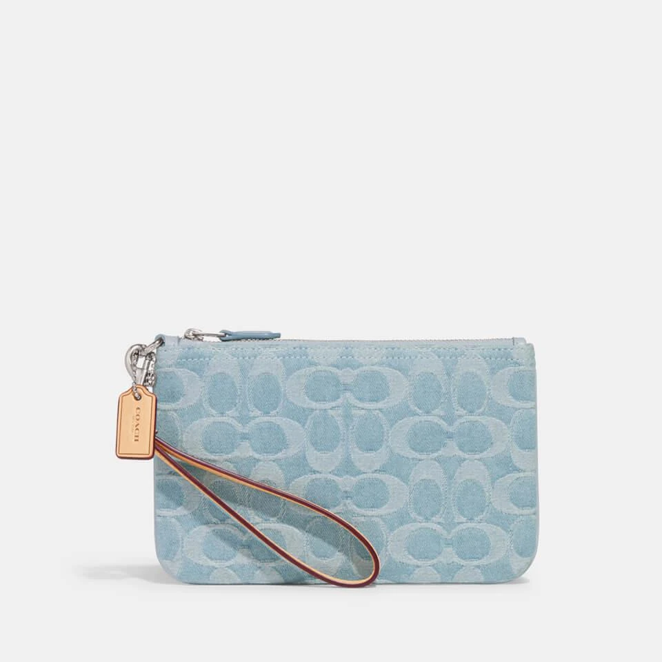 商品Coach|【新品】香布蕾 经典标志丹宁布小号腕包,价格¥624,第1张图片