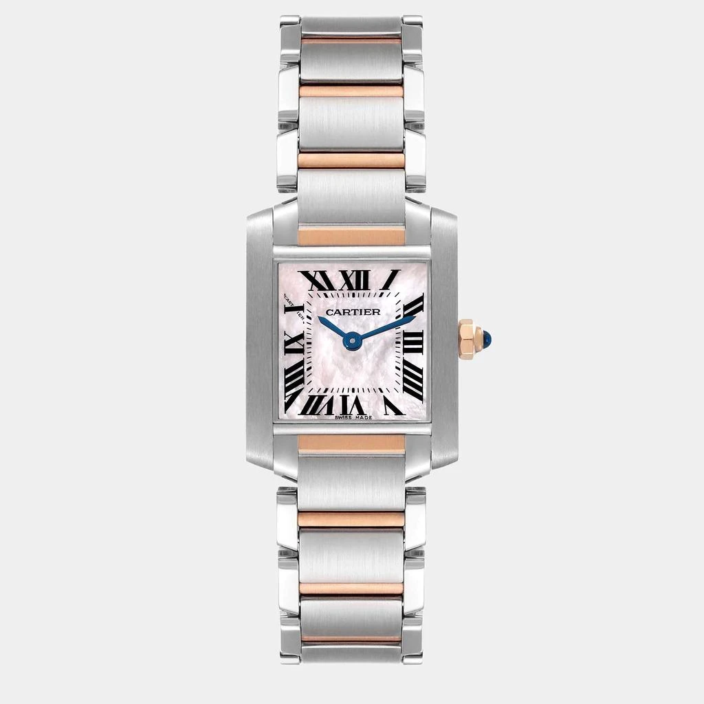 商品[二手商品] Cartier|Cartier Tank Francaise Steel Rose Gold MOP Ladies Watch W51027Q4 20 x 25 mm,价格¥34397,第1张图片