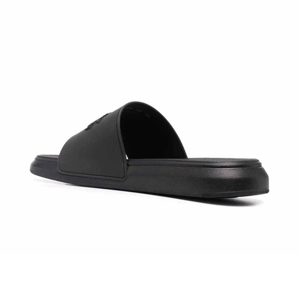 ALEXANDER MCQUEEN 男士黑色露趾拖鞋 663564-W4QS0-1000 商品
