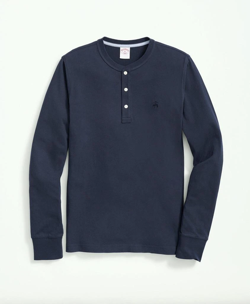 商品Brooks Brothers|Cotton Henley Long-Sleeve T-Shirt,价格¥460,第1张图片