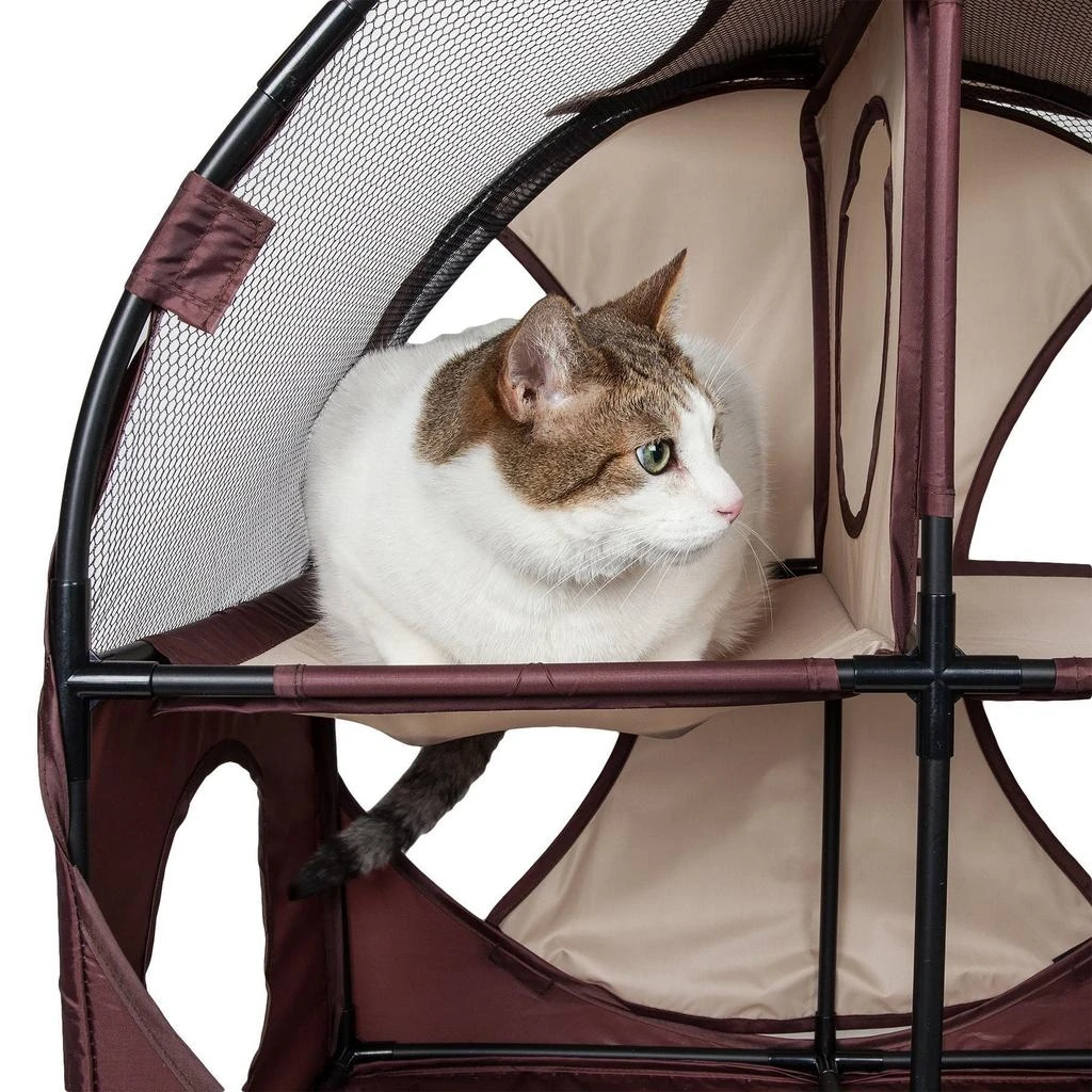 'Kitty-Play' Collapsible Travel Interactive Kitty Cat Tree Maze House Lounger Tunnel Lounge 商品