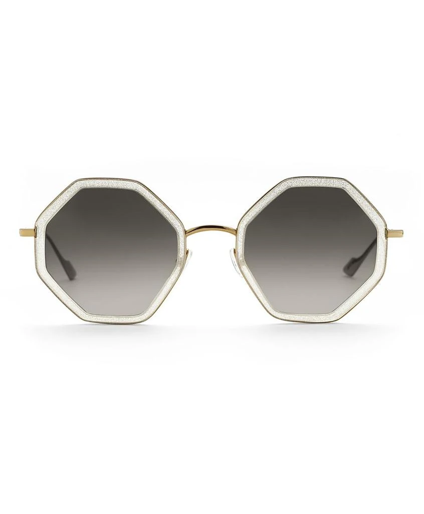 商品Sunday Somewhere|Hitomi in Gold Glitter Sunglasses,价格¥2123,第1张图片