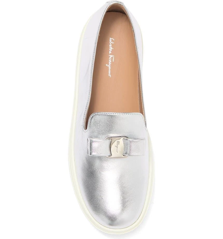 商品Salvatore Ferragamo|Kids' Leather Bow Slip-On Sneaker,价格¥493,第4张图片详细描述