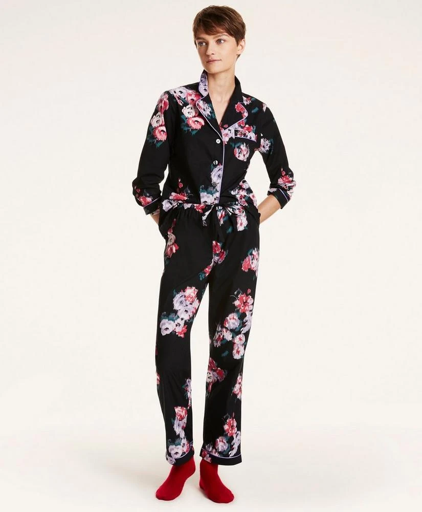 商品Brooks Brothers|Floral Print Supima® Cotton Poplin Pajama Set,价格¥659,第2张图片详细描述