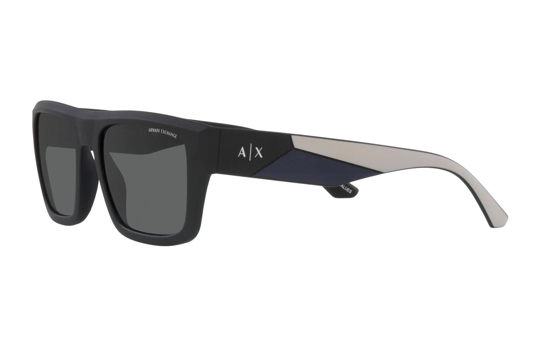 商品[国内直发] Armani Exchange|AE 全框镜腿字母 板材镜架 方形 太阳眼镜 男款 哑光黑色,价格¥1049,第6张图片详细描述