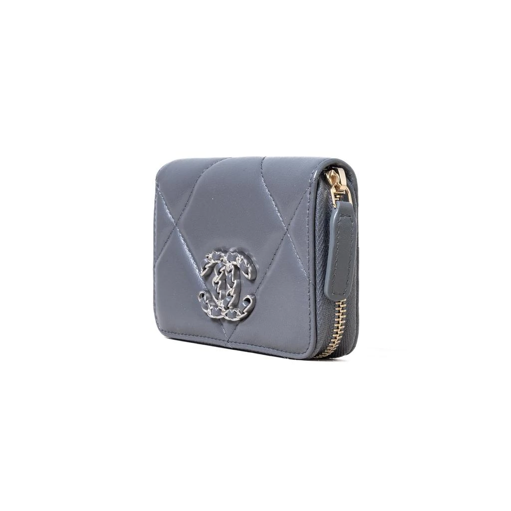 商品Chanel|Chanel 19 Sliver Hardware Zipped Coin Purse Dark Grey,价格¥7049,第2张图片详细描述