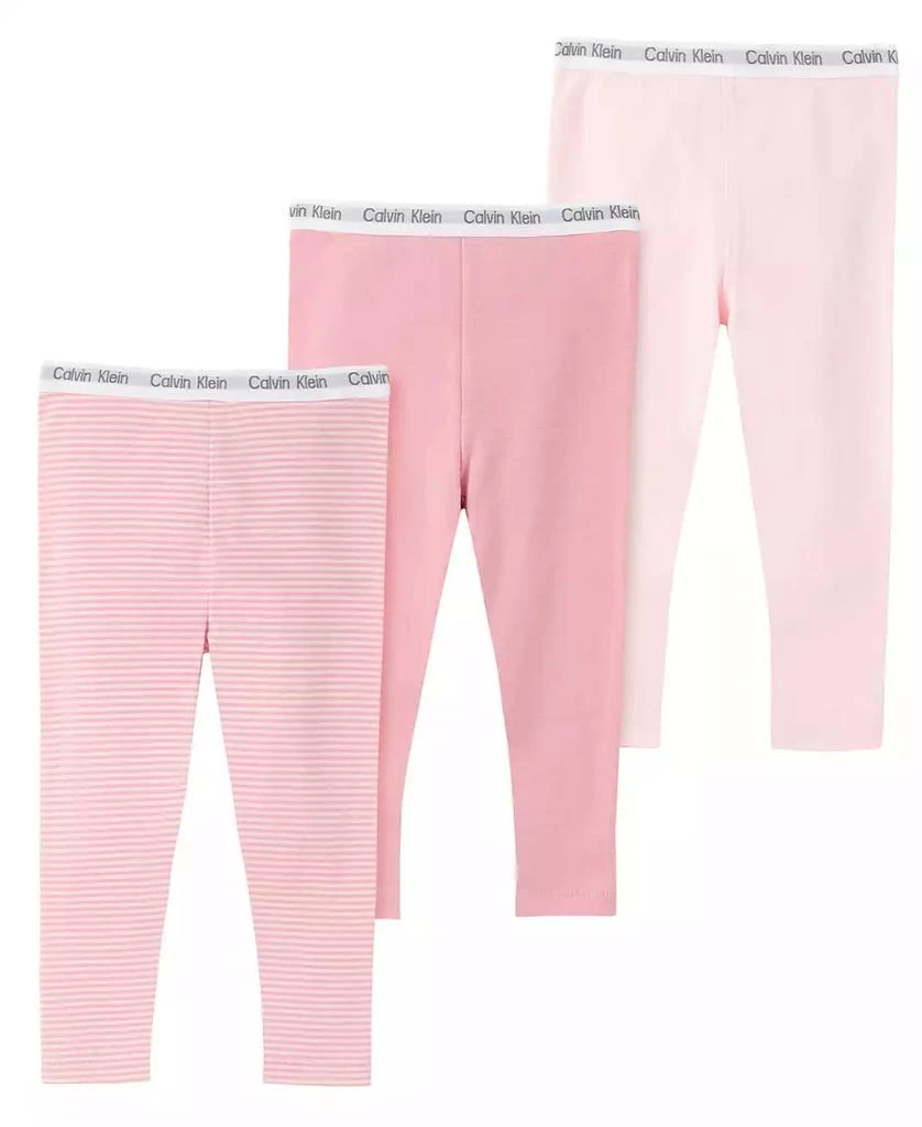 商品Calvin Klein|Baby Boys or Girls Organic Cotton Layette Pants, Pack of 3,价格¥102,第1张图片