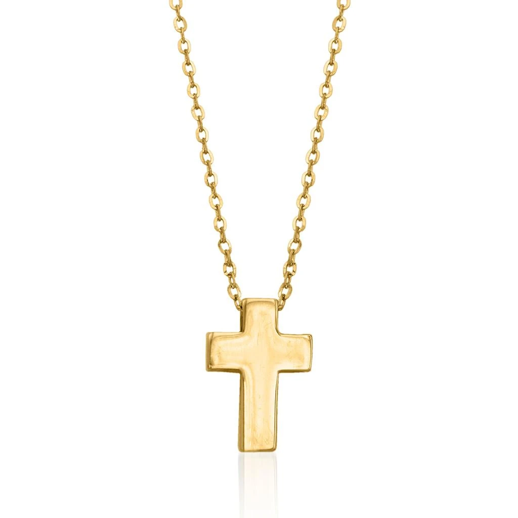 商品Ross-Simons|14kt Yellow Gold Cross Pendant Necklace,价格¥1552,第1张图片