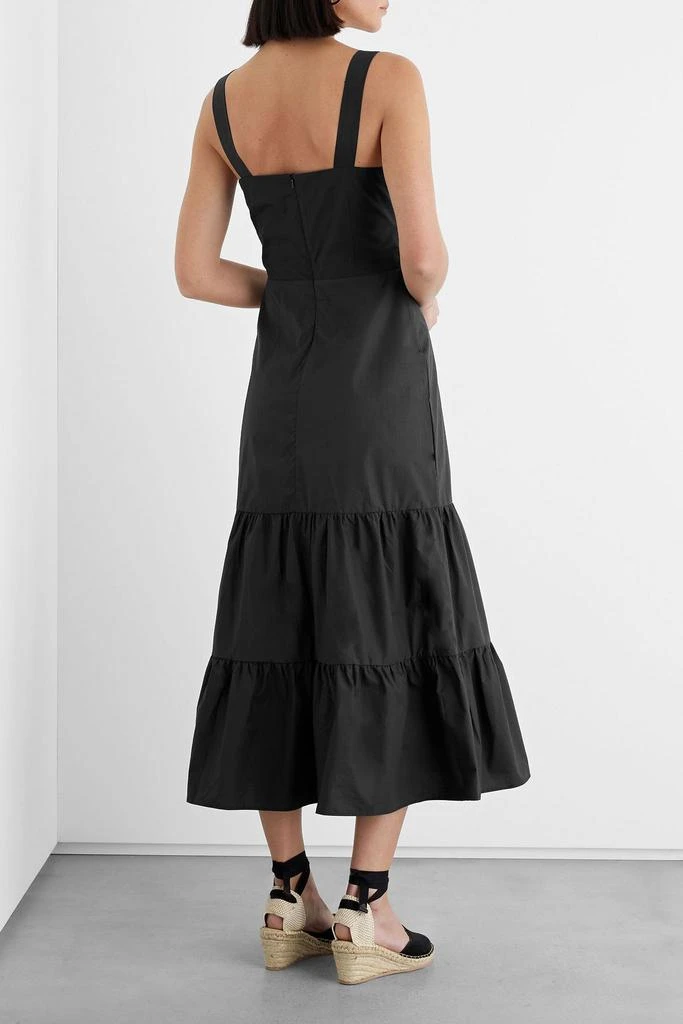 商品IRIS & INK|Esther gathered organic cotton-poplin midi dress,价格¥536,第4张图片详细描述