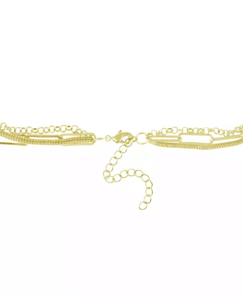商品Essentials|Triple Row 16" Chain Necklace in Silver Plate or Gold Plate,价格¥113,第2张图片详细描述