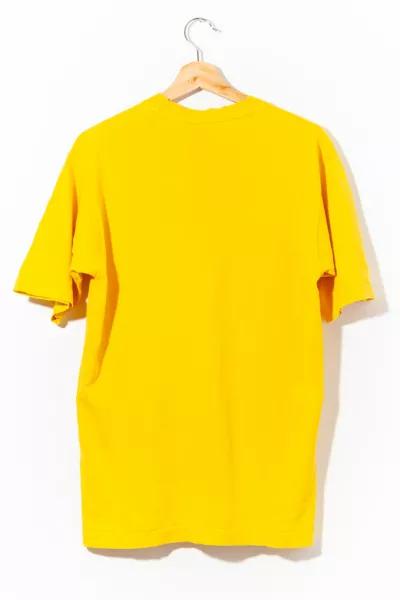 Vintage 1990s Blank Single Stitch Yellow Pocket Cotton T-Shirt Made in USA商品第2张图片规格展示