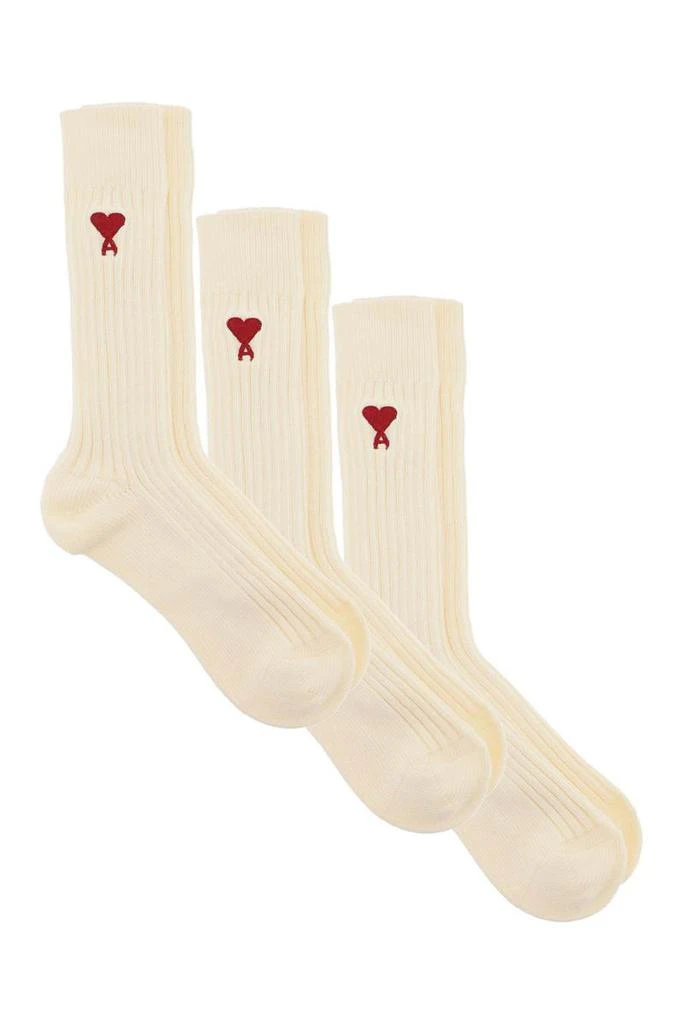 商品AMI|Ami paris ami de coeur socks tri-pack,价格¥650,第1张图片