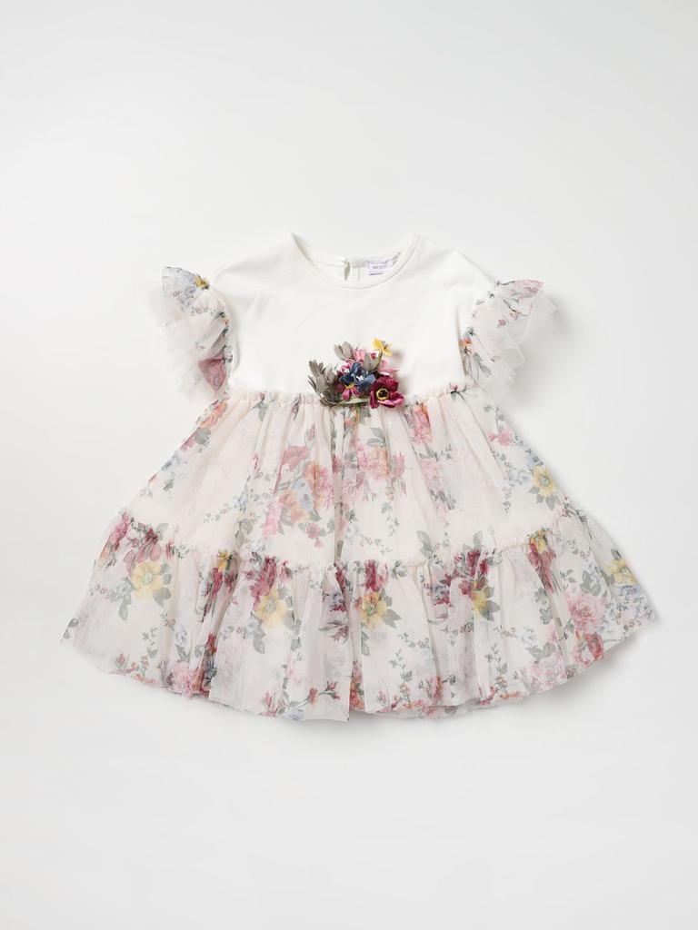 Monnalisa dress with floral print ruffles商品第1张图片规格展示