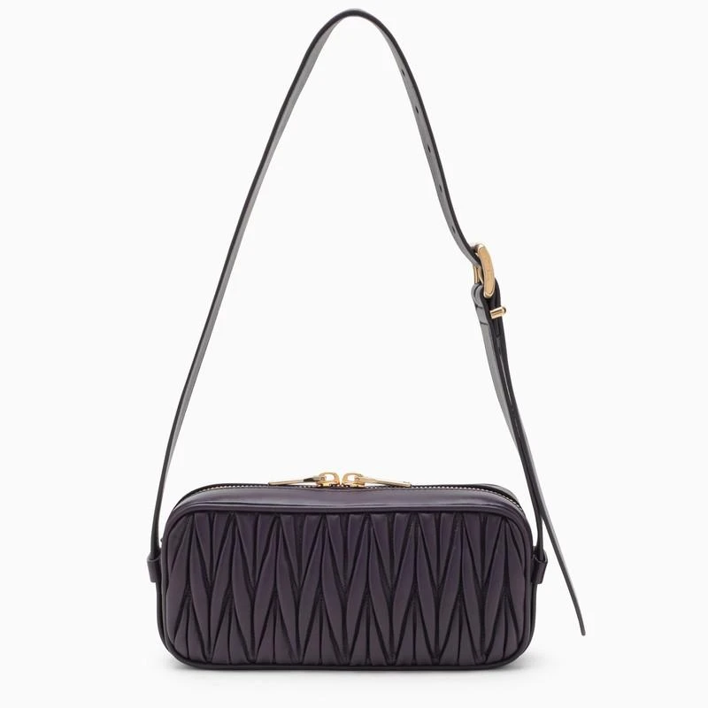 商品Miu Miu|Violet matelassé leather shoulder bag,价格¥13678,第4张图片详细描述