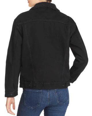商品Levi's|Ex-Boyfriend Sherpa-Trimmed Denim Trucker Jacket 女士男友风夹克,价格¥343,第2张图片详细描述