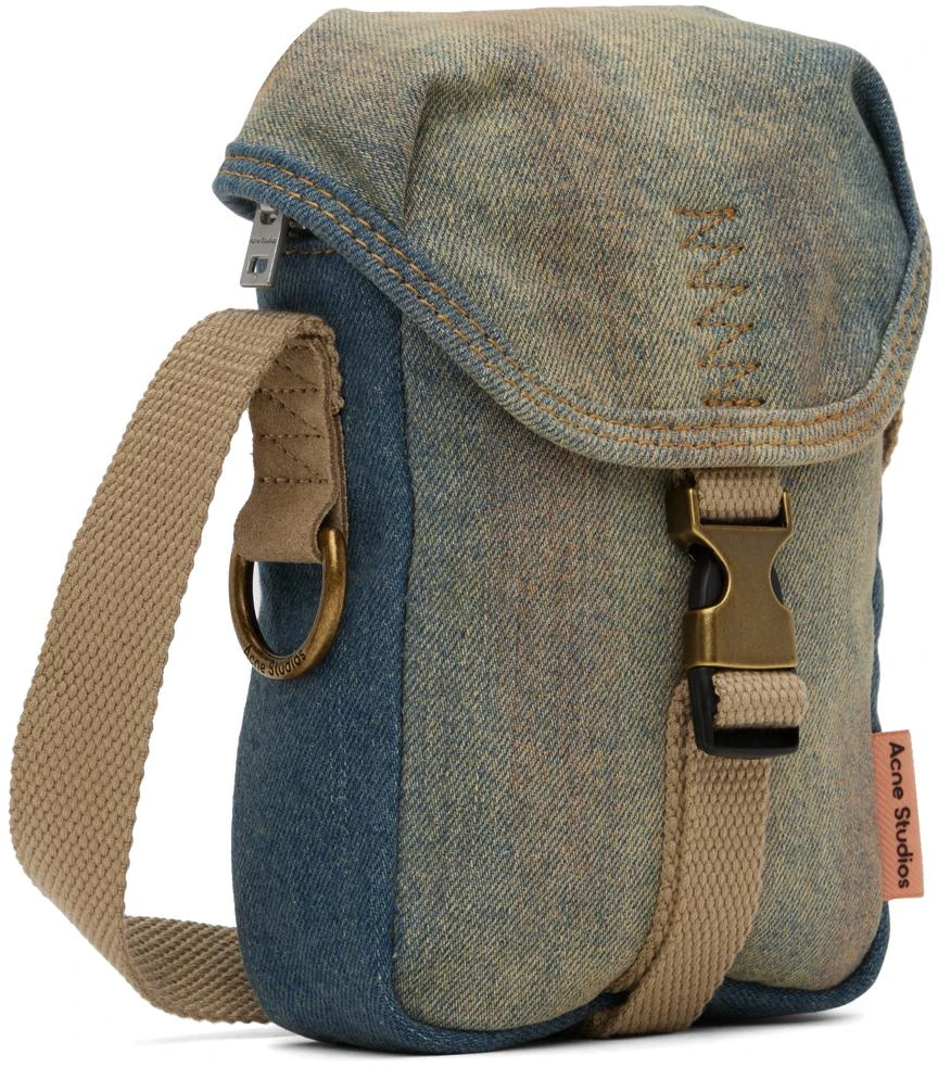 商品Acne Studios|Blue & Beige Mini Denim Pouch Bag,价格¥1715,第2张图片详细描述