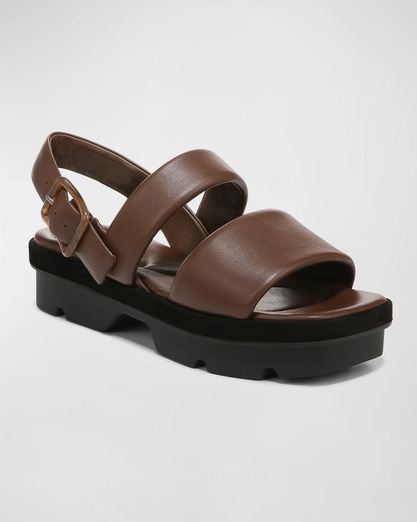 商品Vince|Bowie Leather Lug-Sole Slingback Sandals,价格¥2177,第2张图片详细描述