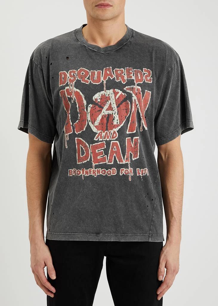 商品DSQUARED2|Dean And Dan printed cotton T-shirt,价格¥1426,第2张图片详细描述