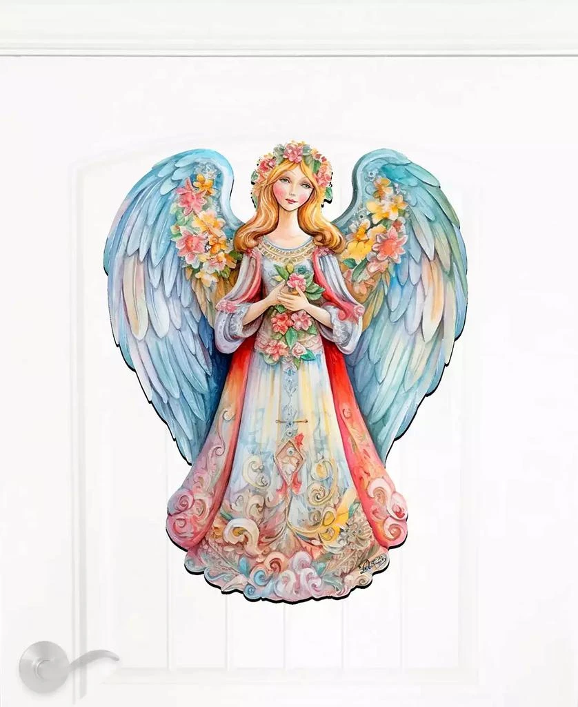 Floral Angel Christmas Wooden Door Decor Wall Decor G. DeBrekht 商品