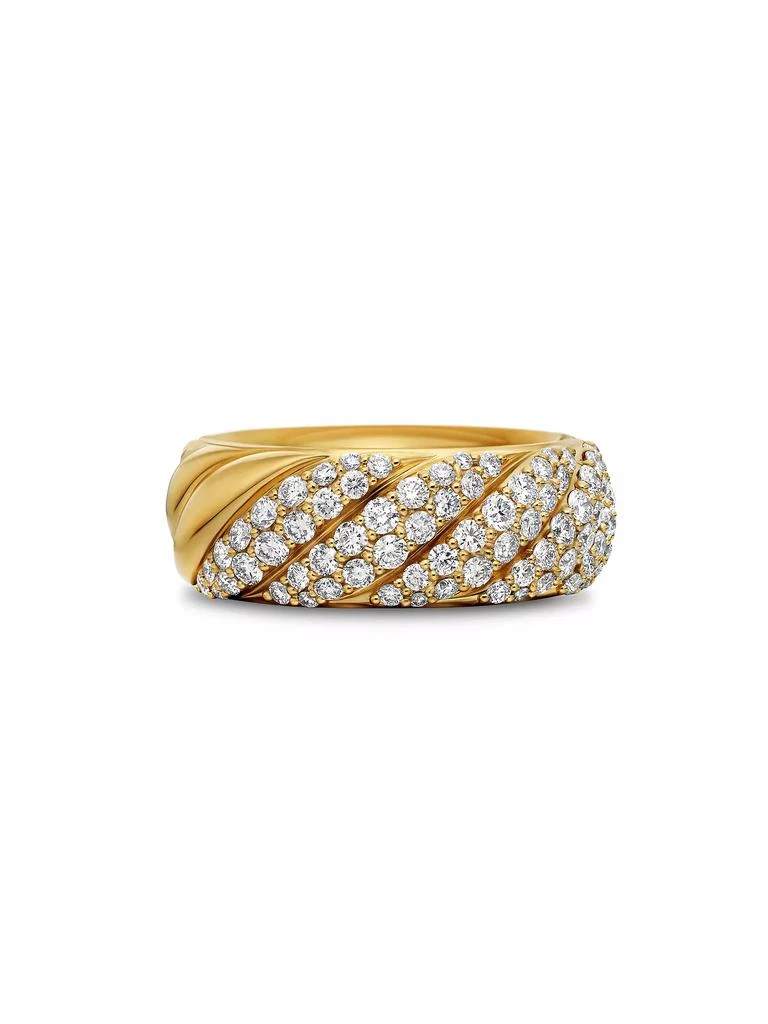 商品David Yurman|Sculpted Cable Band Ring in 18K Yellow Gold,价格¥51883,第1张图片