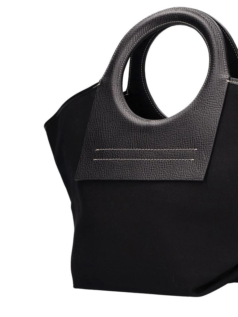 商品Hereu|Cala S Canvas & Grain Leather Tote Bag,价格¥1864,第4张图片详细描述