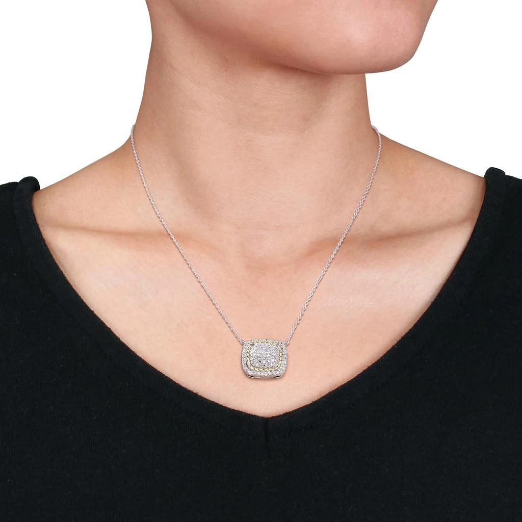 商品Julianna B|Diamond Rope Design Square Necklace,价格¥1533,第3张图片详细描述