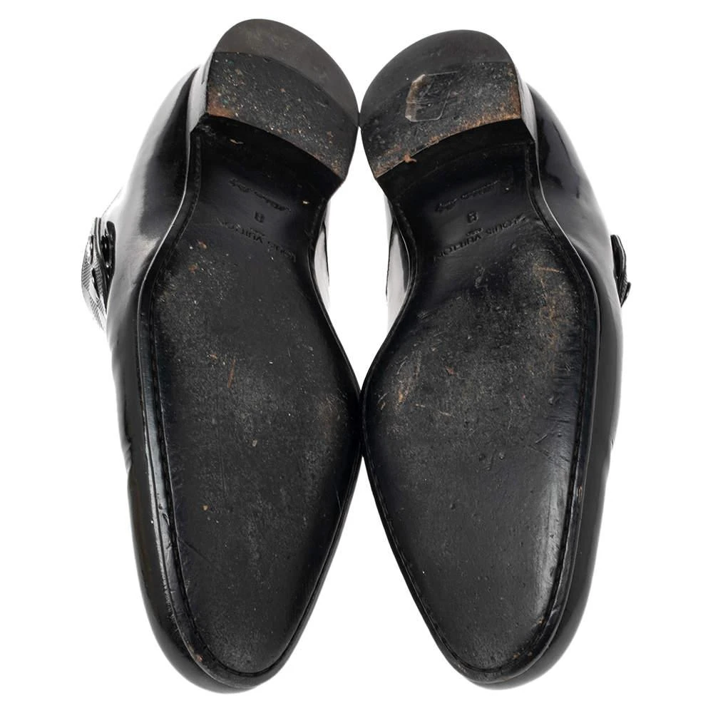 Louis Vuitton Black Patent Leather Monk Strap Loafers Size 42  商品