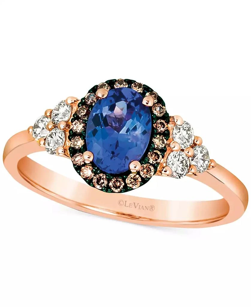 商品Le Vian|Blueberry Tanzanite (5/8 ct. t.w.) & Diamond (3/8 ct. t.w.) in 14k Rose Gold,价格¥23140,第1张图片