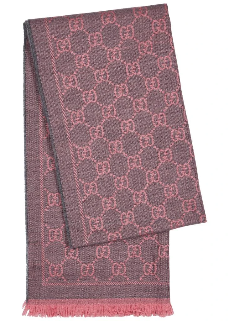 商品Gucci|Sten GG-jacquard wool scarf,价格¥2669,第1张图片