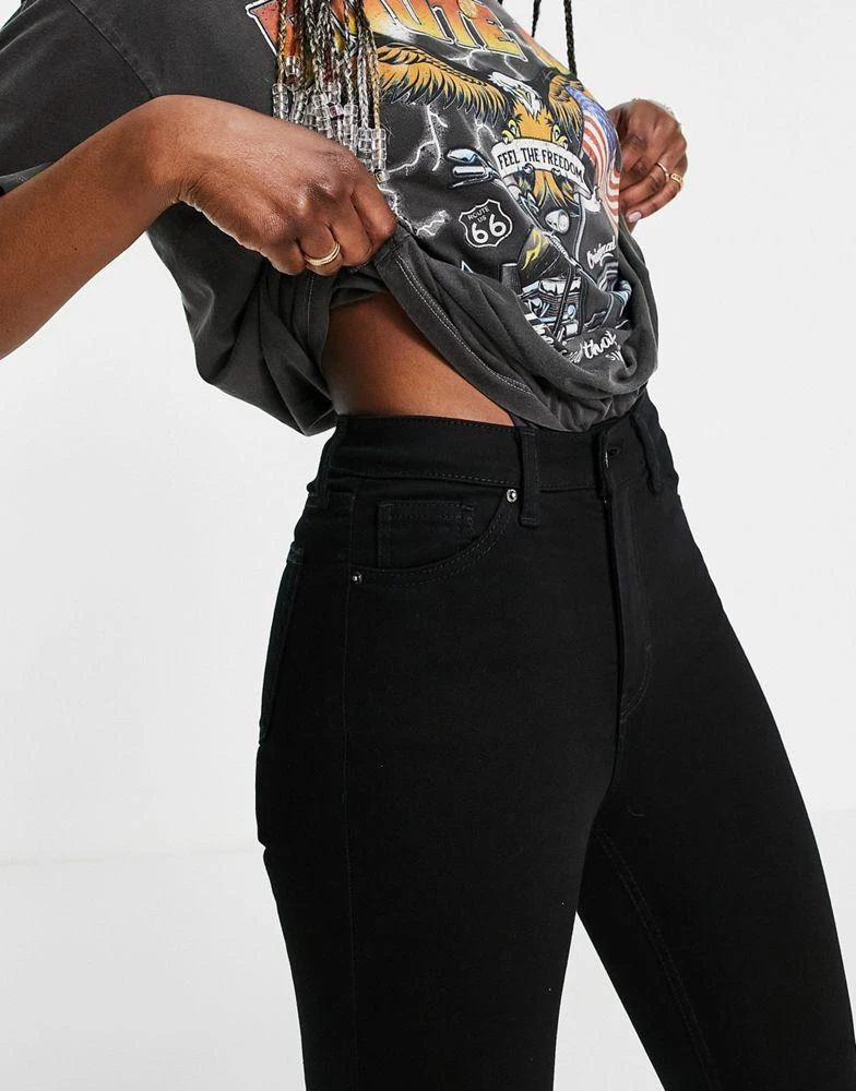 商品Topshop|Topshop Tall Jamie skinny jeans in pure black,价格¥340,第3张图片详细描述