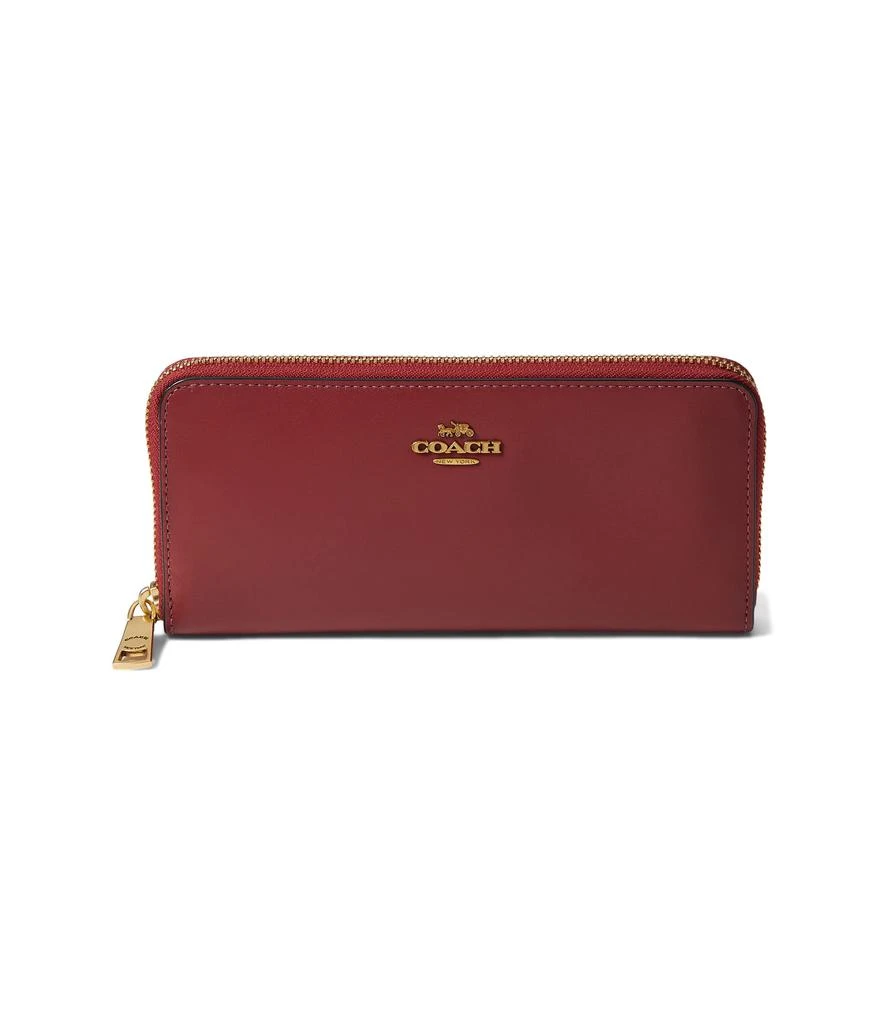 商品Coach|Smooth Leather Slim Accordion Zip,价格¥780,第1张图片