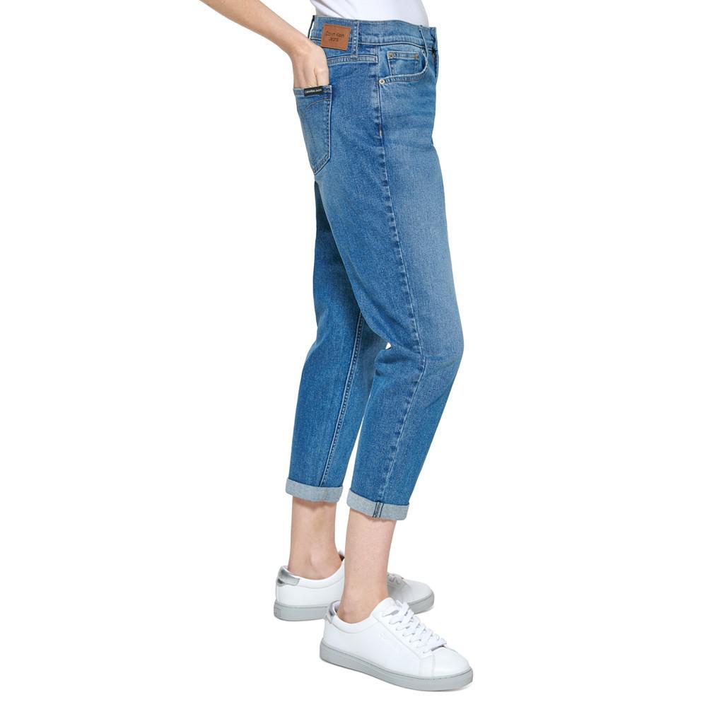 商品Calvin Klein|Petite Mid Rise Slim-Leg Boyfriend Jeans,价格¥448,第5张图片详细描述