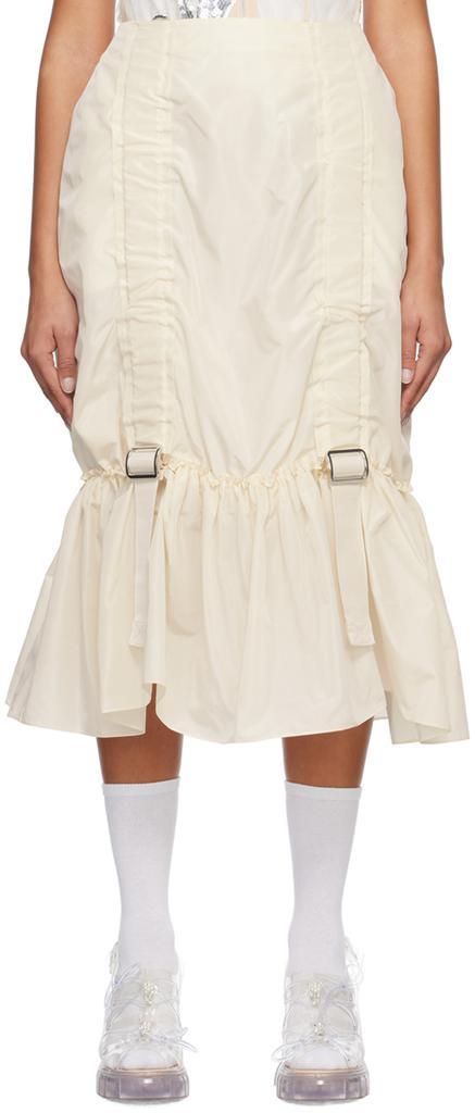 商品Simone Rocha|Off-White Adjustable Midi Skirt,价格¥4977,第1张图片