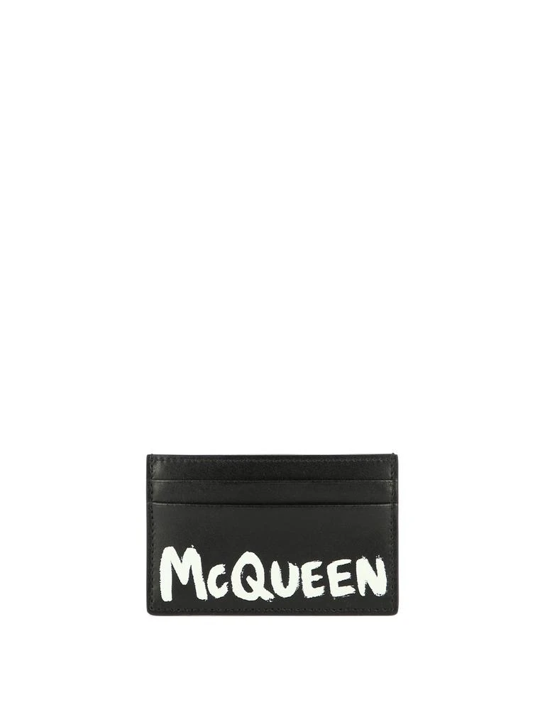 商品Alexander McQueen|Mcqueen Graffiti Wallets & Card Holders Black,价格¥922,第1张图片