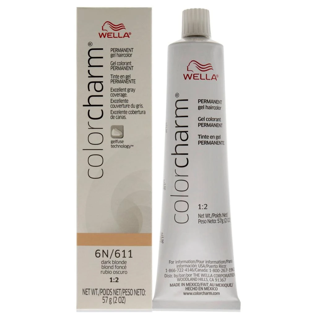 商品Wella|Color Charm Permanent Hair Color Gel - 611 6N Dark Blonde by  for Unisex - 2 oz Hair Color,价格¥131,第4张图片详细描述