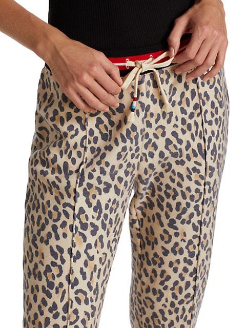 Cheetah Cropped Straight-Leg Jogger Pants商品第6张图片规格展示