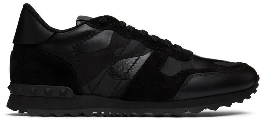 商品Valentino|Black Camouflage Rockrunner Sneakers,价格¥3209,第1张图片