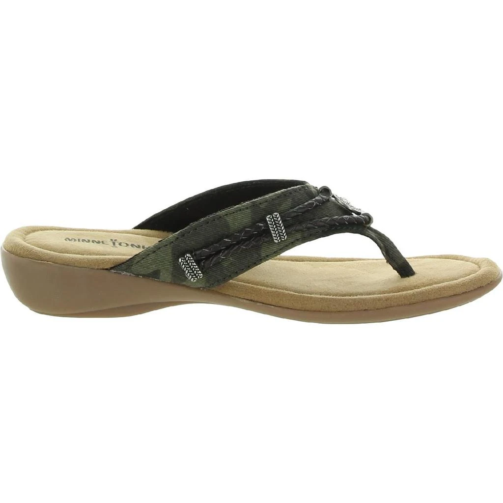 商品Minnetonka|Minnetonka Womens Silverthorne Embellished Slip On Thong Sandals,价格¥138,第3张图片详细描述