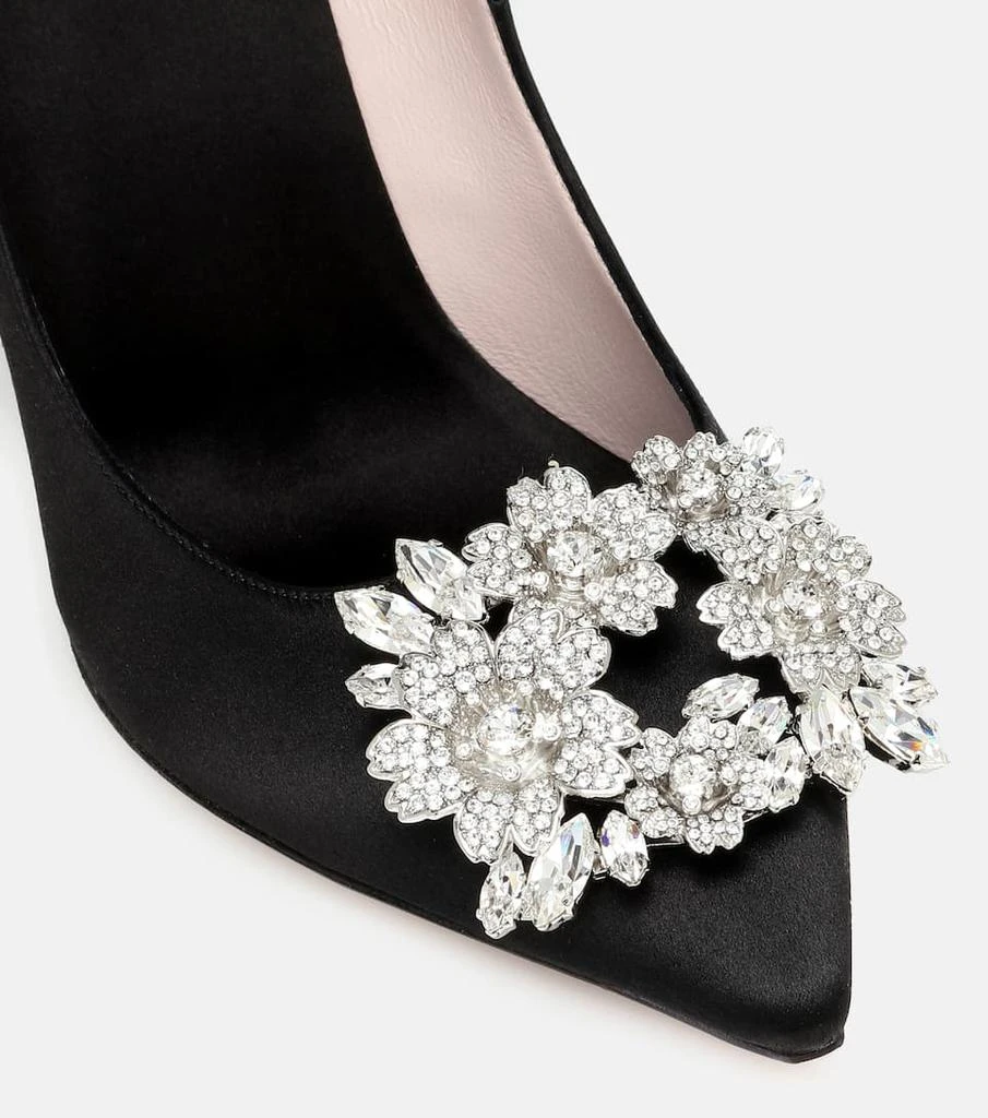 Flower Strass satin pumps 商品