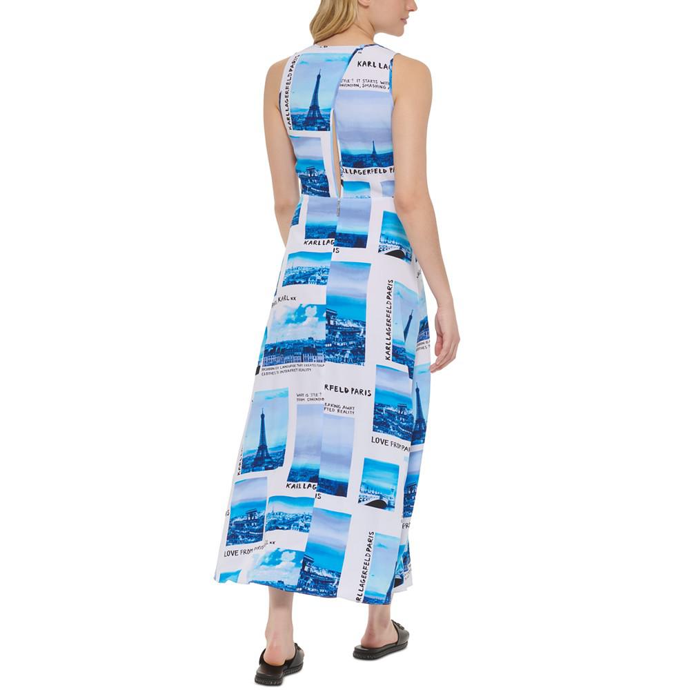 Logo-Print Sleeveless Maxi Dress商品第2张图片规格展示