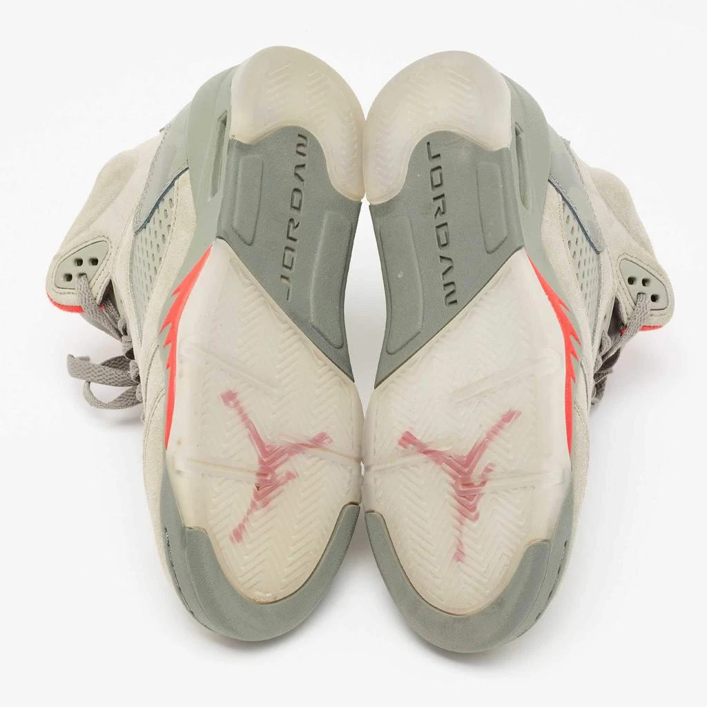 Jordan Grey Suede Air Jordan Retro 5 High Top Sneakers Size 36 商品